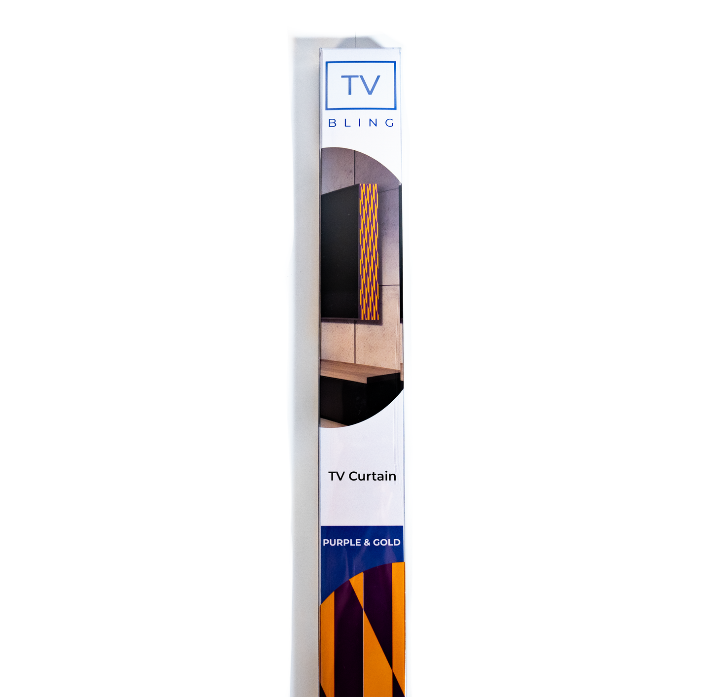 Purple & Gold (TV BLING) TV Curtain