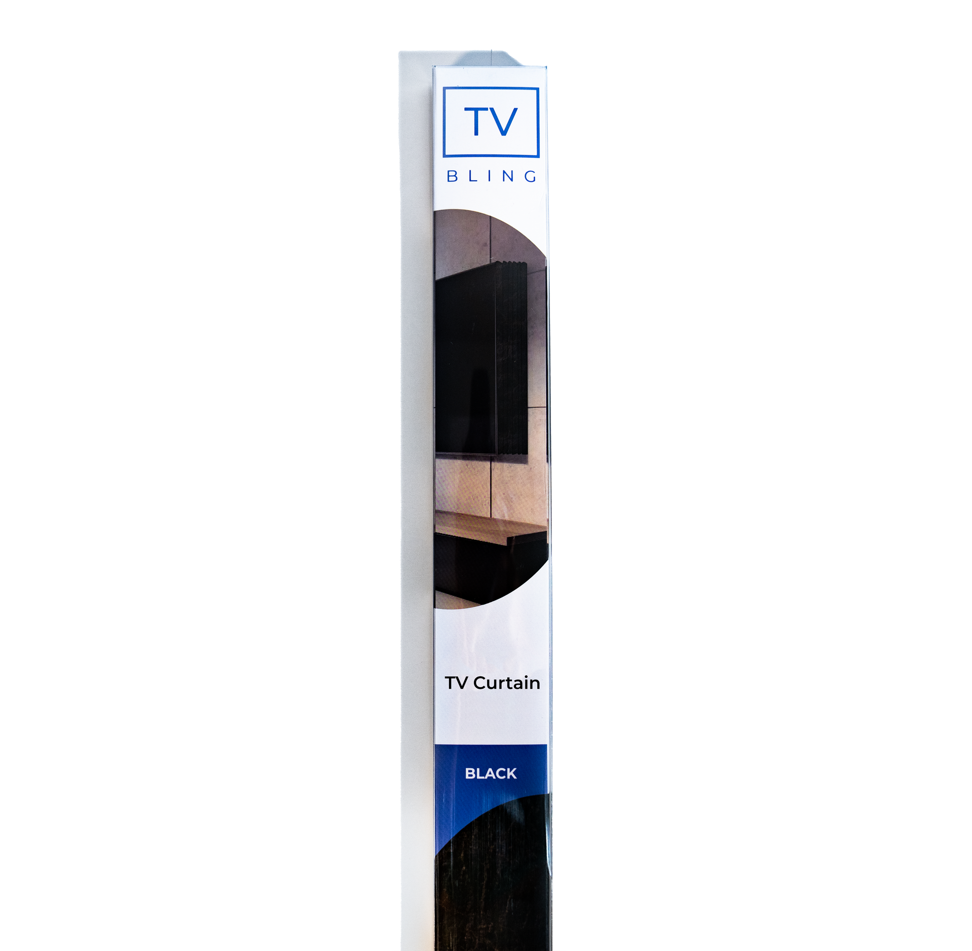 TV Bling Black TV Curtain Fits up to 80-inch TV