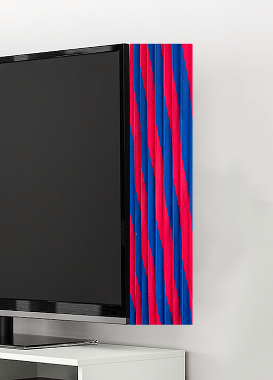TV Bling Blue & Red TV Curtain