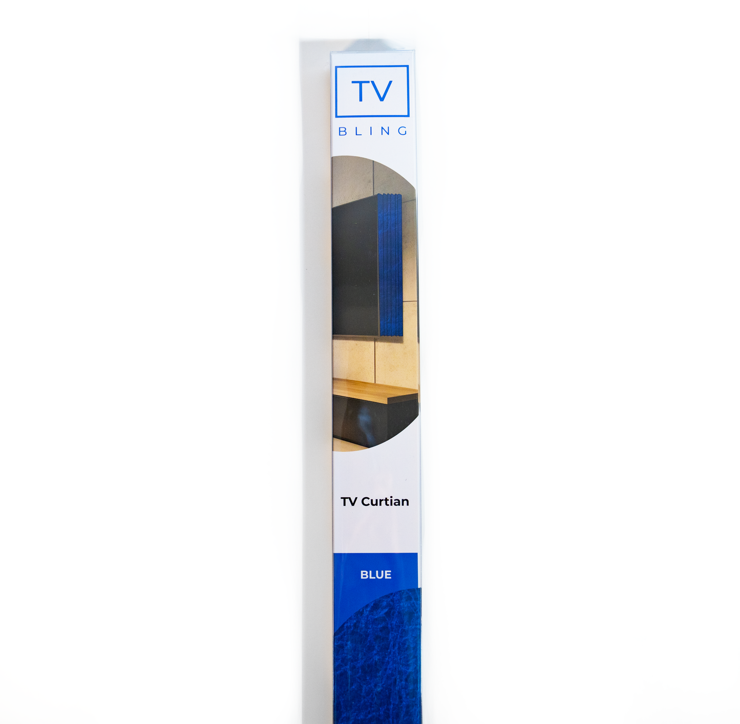 TV Bling Blue TV Curtain