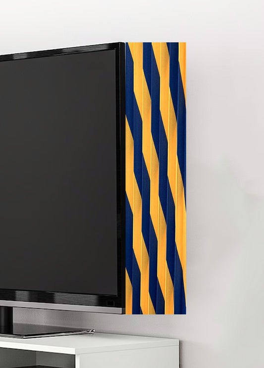 TV Bling Blue & Yellow TV Curtain