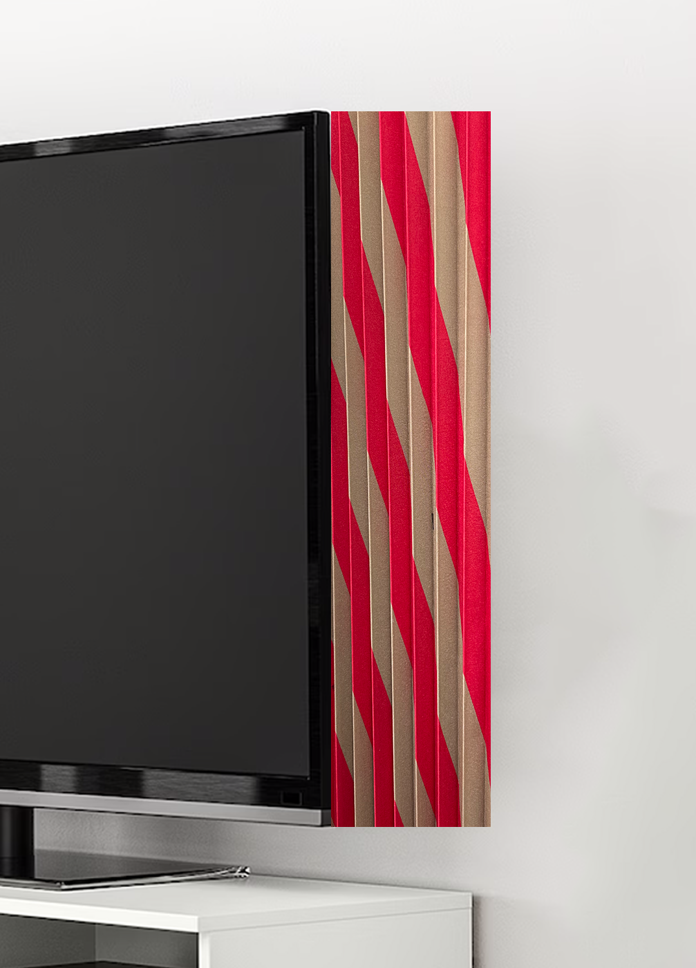 Red & Gold (TV BLING) TV Curtain