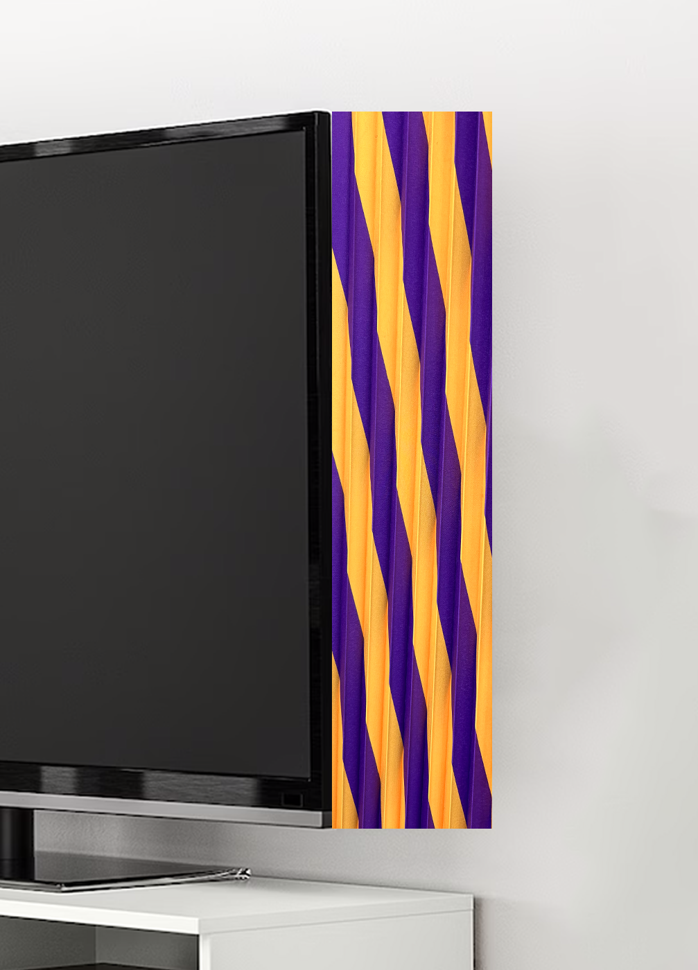 Purple & Gold (TV BLING) TV Curtain