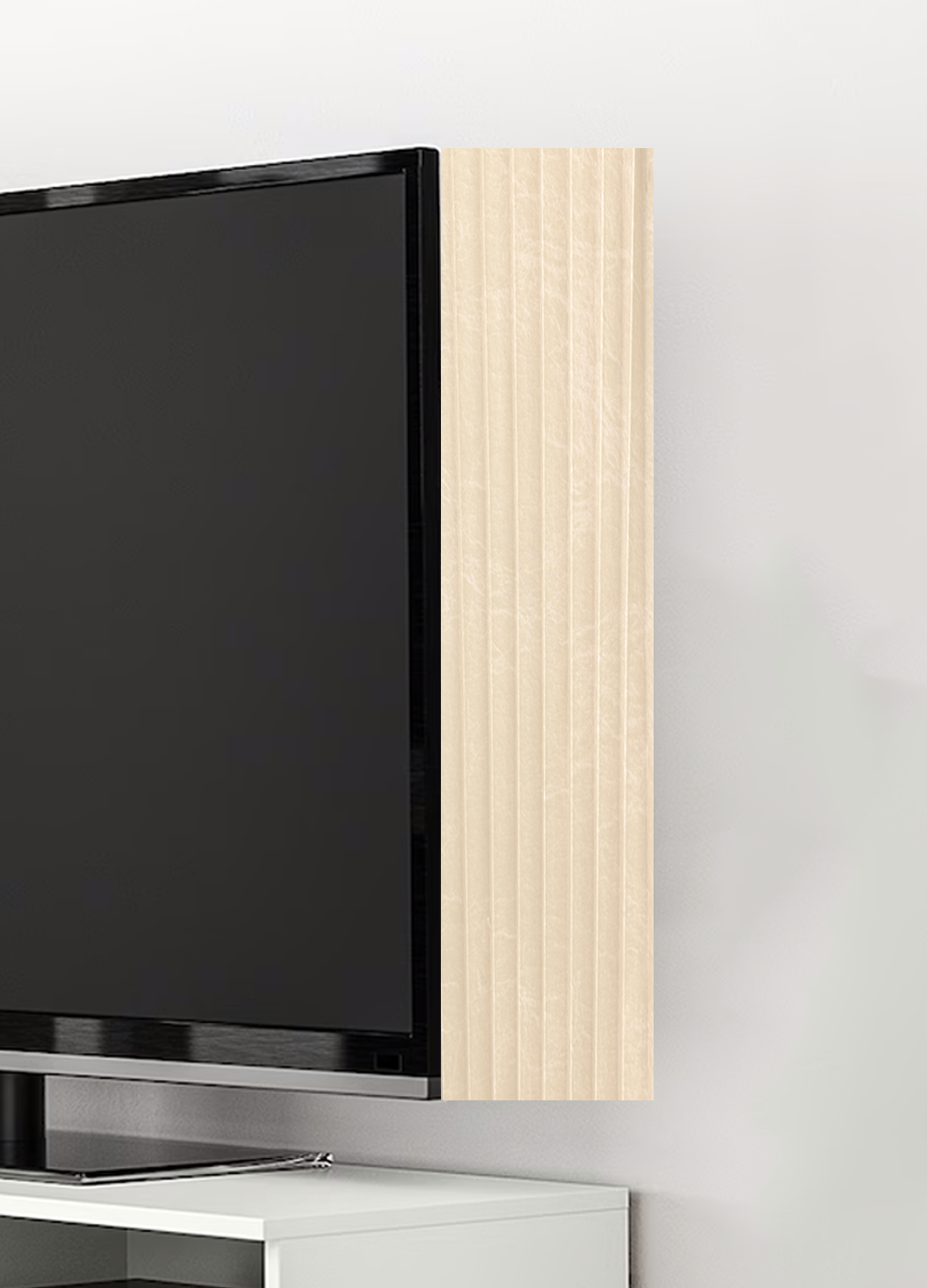 TV Bling Beige TV Curtain Fits up to 80-inch TV